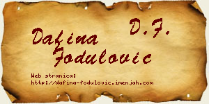 Dafina Fodulović vizit kartica